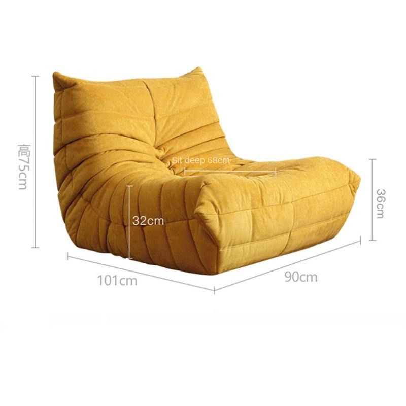 Compression Caterpillar Sofa Living Room Sleepable and Reclining Balcony Single Bedroom Fabric Lazy Sofa Small Household