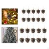 10pcs Christmas Pine Cone Pendants Cones Decorating Tree for Gift Tags