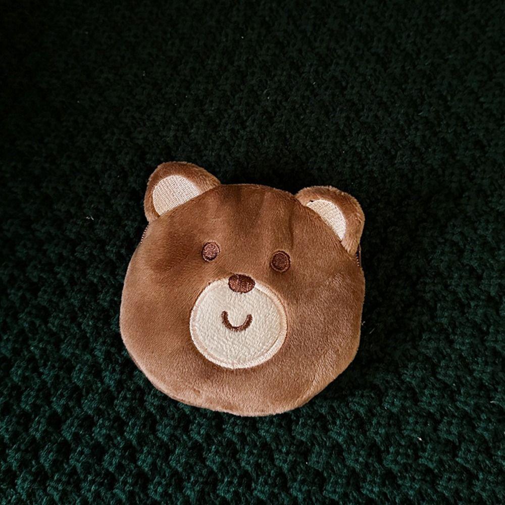 Chicken Panda Plush Coin Purse Bear Cartoon Storage Bag Portable Plush Earphone Bag  Ladies