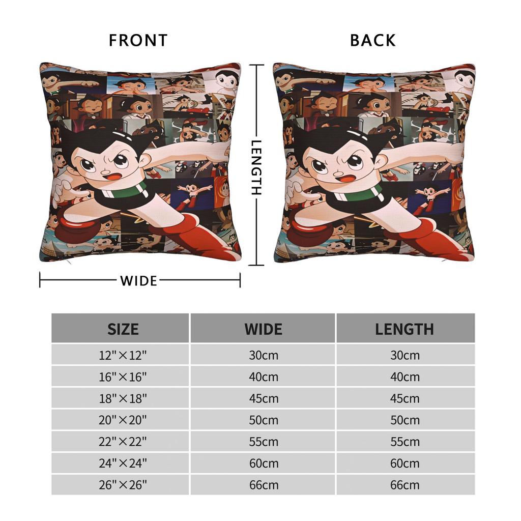 Astro Cartoon Boy Pillow Cover Soft Cushion Cover Retro Trendy Pillow Case For Living Room Chair