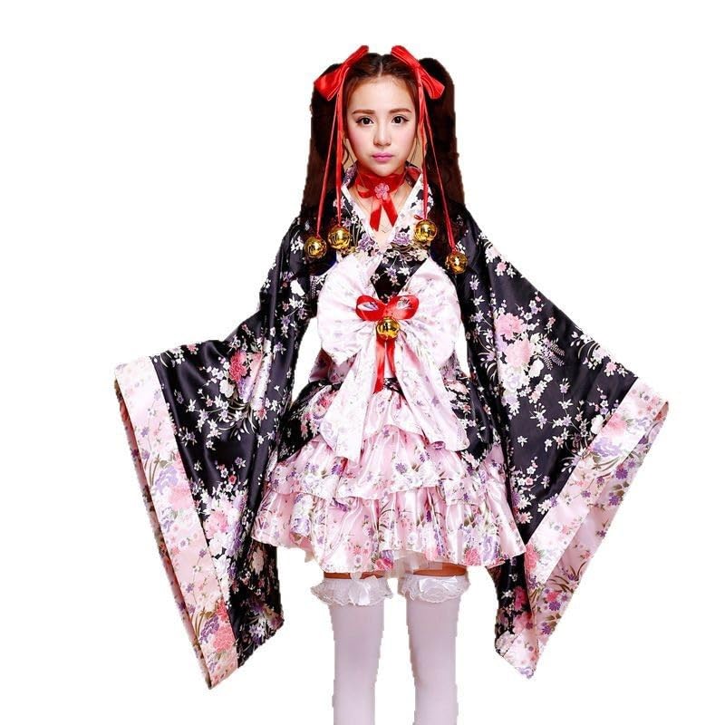 

ENDIANDUO Кимоно Ойран Японский Костюм Сакуры Фото Школьный Фестиваль Размер Платье, Косплей, Юката, Стиль, Дизайн, Комплект, Наряд, Фотосессия, (Розовый, S) розовый