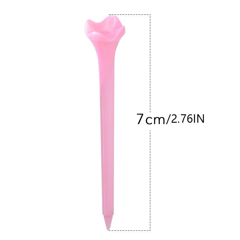 Skull-Shaped Multi-Color Striped Plastic Golf Tees with Four-Prong Large Head