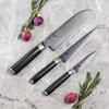 Kai Shun Classic 3-Piece Set: Santoku Knife, Petty Knife, and Utility Knife, Made In Japan, Stainless Steel