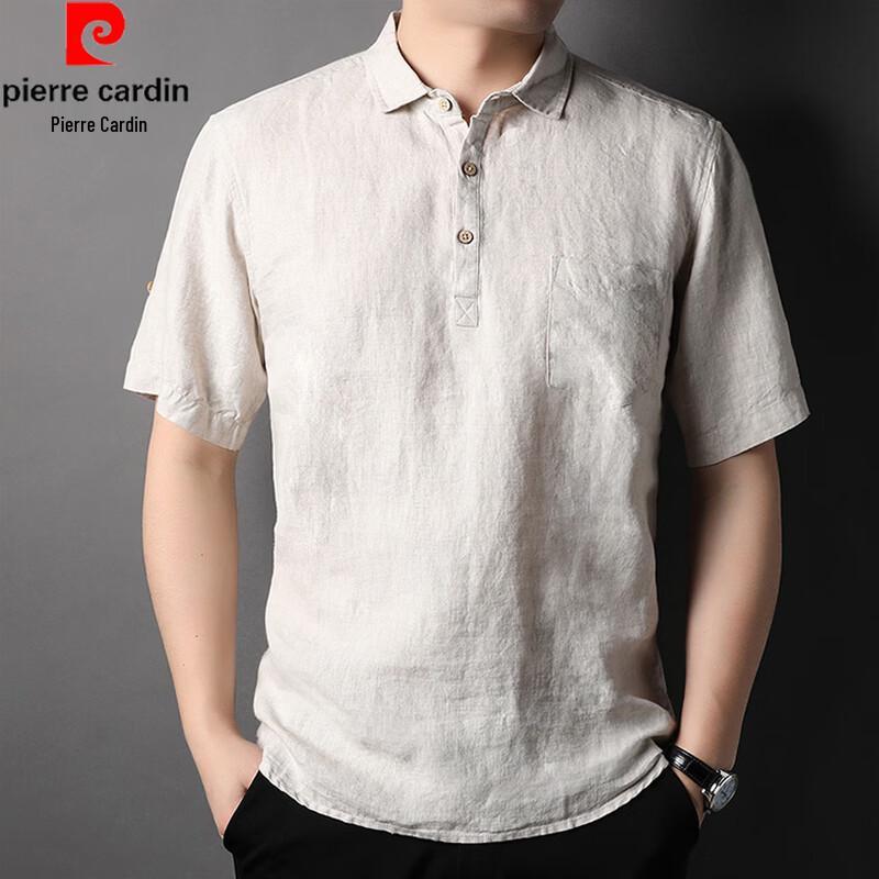 Pierre Cardin Men's Linen Short-Sleeve Polo Shirt