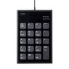 Sanwa Supply NT-23CBK Wired Numeric Keypad, USB Type-C Connection, Silent Keys, Pantograph, Black