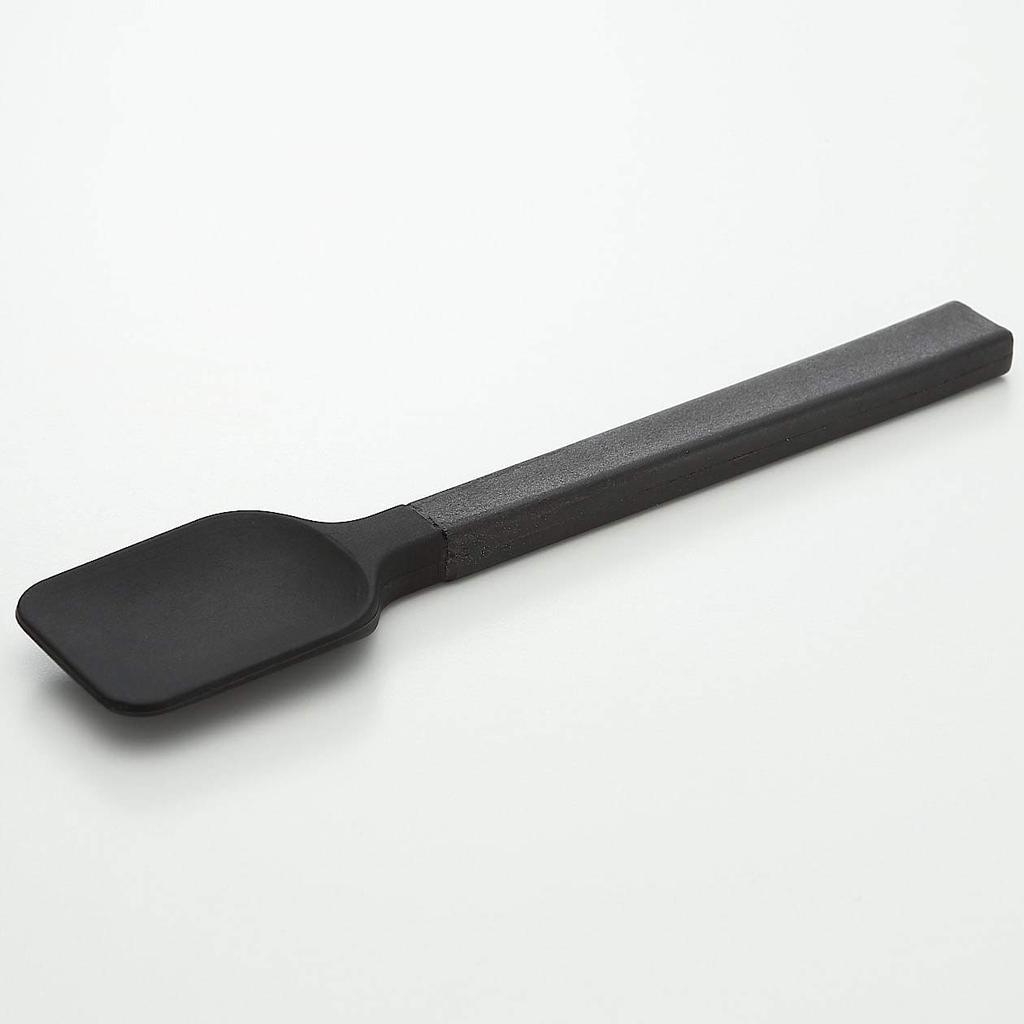 MUJI Silicone Mini Wide x 11cm Black Spoon, Approx. 2.5cm Long, 82932454,