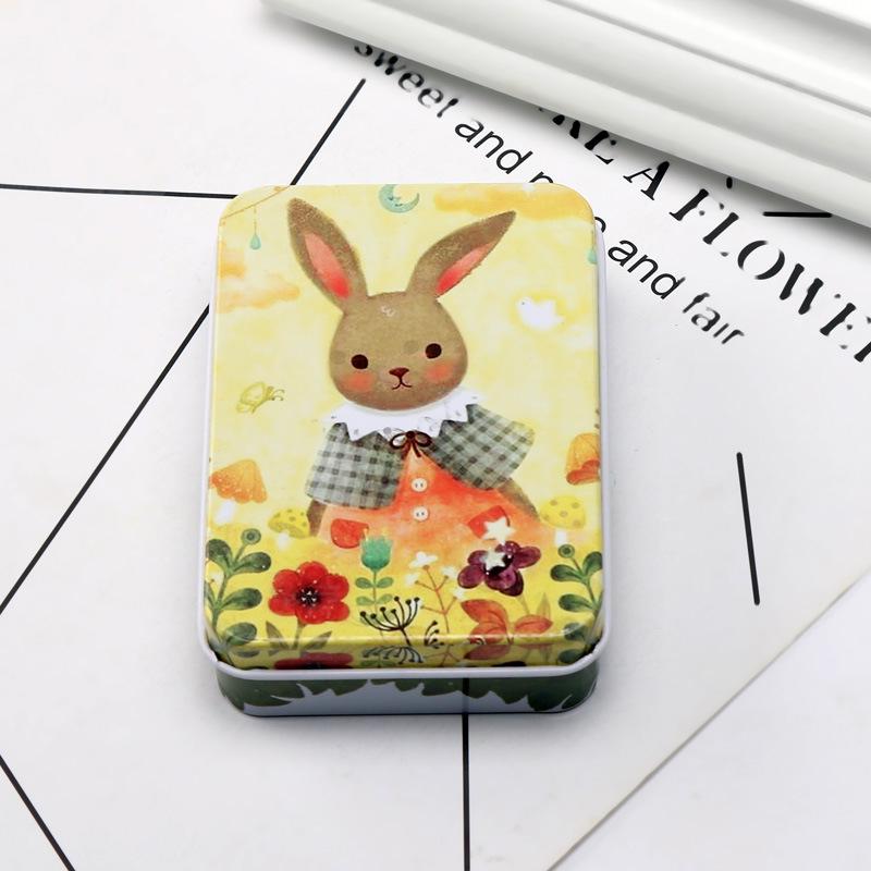 Creative Cartoon Mini Card and Hairpin Storage Tin Box