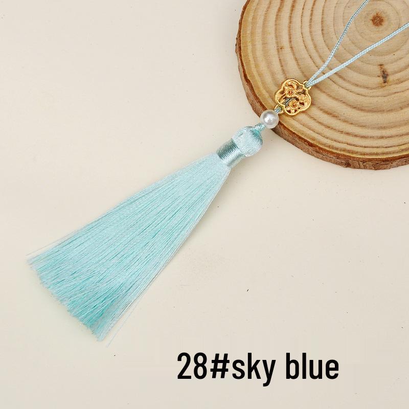 8cm Goldene Hohl-Pflaumenblüten-Quaste Lesezeichen & Zubehör-Anhänger