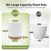Lot de 2 pots de fleurs 20,3 cm blanc avec drainage et soucoupe amovible