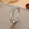 Korean Style Rhinestone Adjustable Star Ring with Micro-Set Zirconium