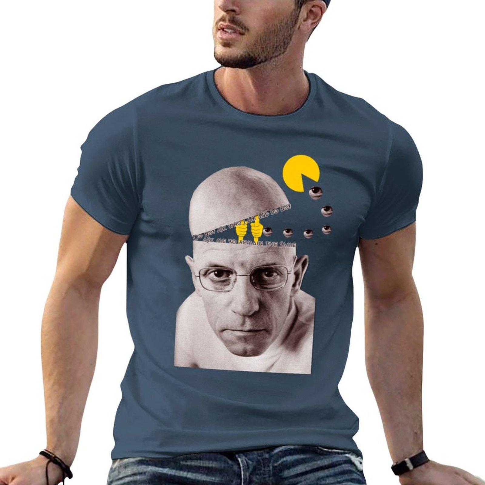 Michel Foucault Tshirt Novelty Print Casual Tee Shirt S