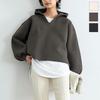 Kobe Lettuce Spondish Hoodie Knit Top Free Size Black [C6287]