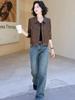 Women's Genuine Sheepskin Leather Jacket - Petite Short Coat, New for Spring/Autumn 2025