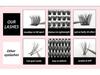 14-Row D Curl Dense False Eyelash Cluster Pack - Mixed Style, Hot Melt Grafted, In Stock