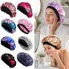 Elastic Wide Band Satin Sleep Bonnet Hair Loss Cover Bath Hair Cap Night Cap  Hair Wrap Accessories