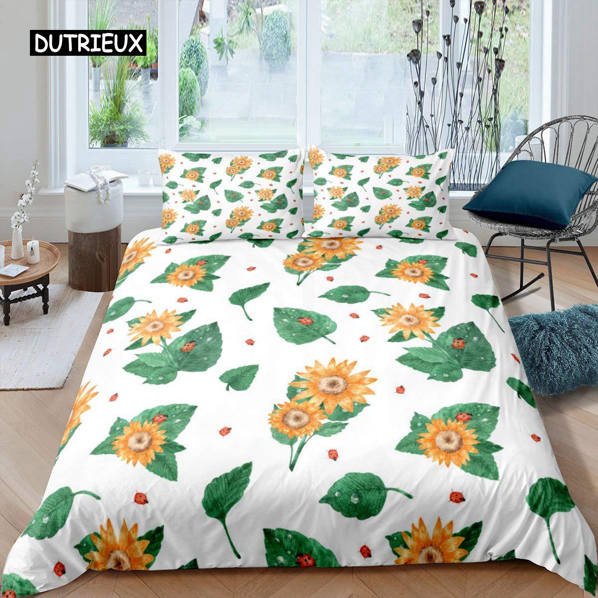 

Набір підодіяльника «Сонечко» 3D Набір постільної білизни з принтом сонечка для дітей, хлопчиків, дівчаток, літаюча ентомологія 2/3 шт. М який підодіяльник розміру кінг EU Double(200x200cm)