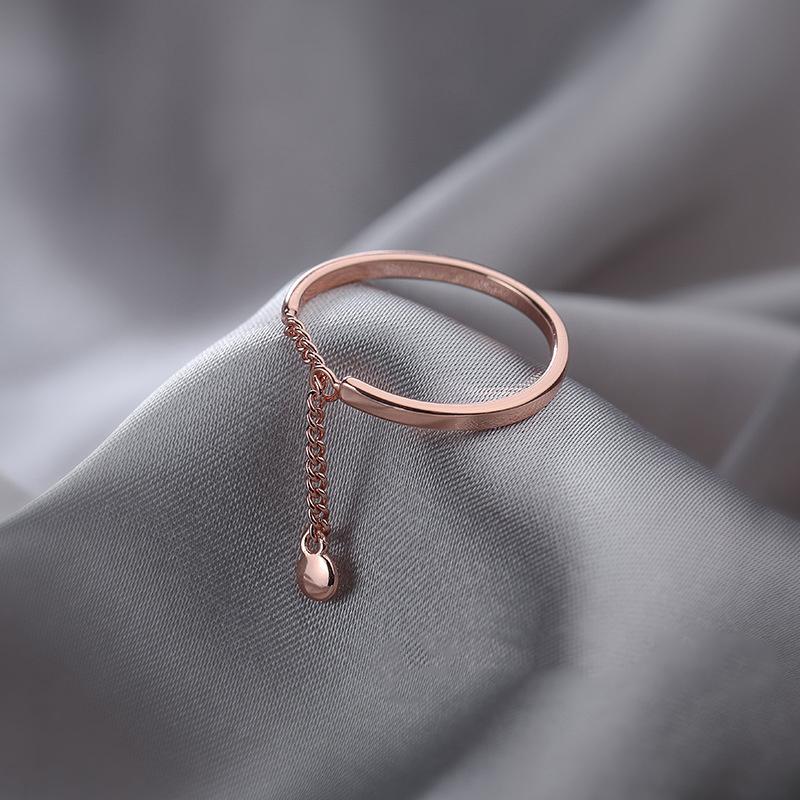Simple Ring Finger Chain Tassels Ring Adjustable Circle For Women Girl Party Jewelry Gift Jewelry Accessories