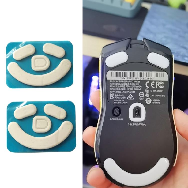 Mouse Feet Curved Edge Skates for  Viper V2 Pro Gaming Mouse Pad White