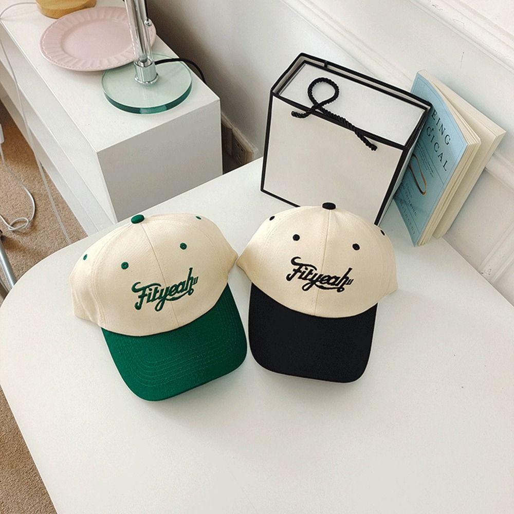 

Кепка с козырьком из хлопка для женщин и мужчин Snapback Hat Корейский стиль Кепка с козырьком Кепка с буквами Бейсбольная кепка