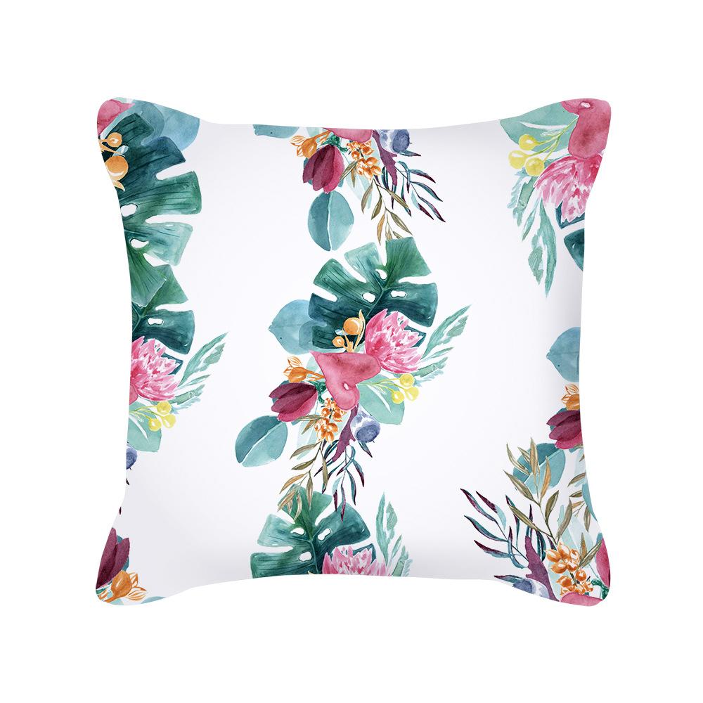 

Скандинавская наволочка с растениями, Ретро наволочка из персиковой кожи с цветами и птицами, Подушка для дивана, Подушка для офиса 45 * 45cm