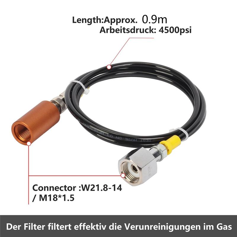 AD23-Adapter High Pressure Hose High Pressure Hose,For CO2 Tanks And Most Soda Machines