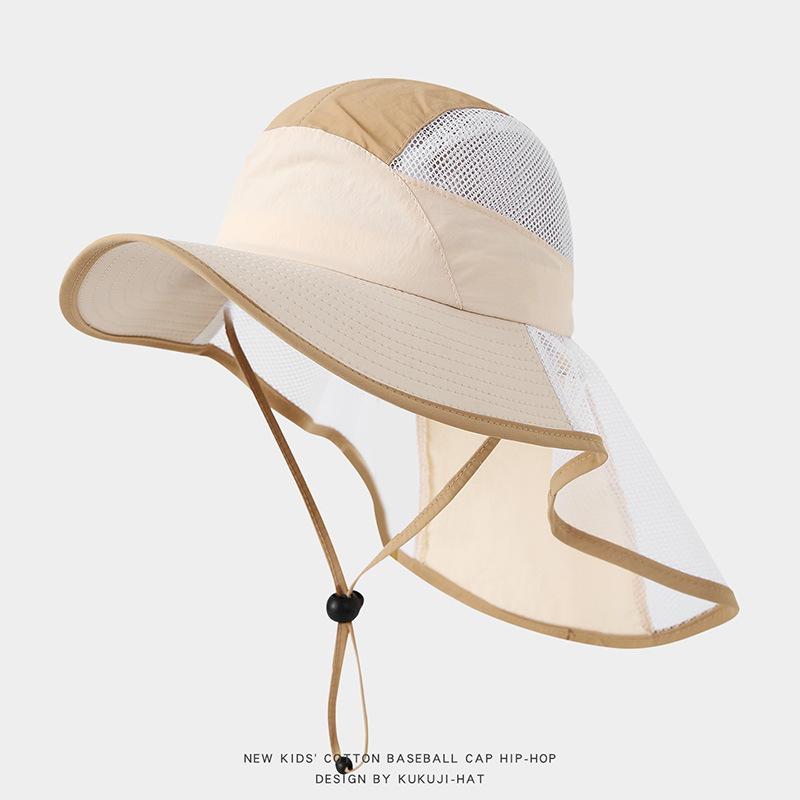 Summer Breathable Mesh Sun Hat for Kids - Wide Brim UV Protection