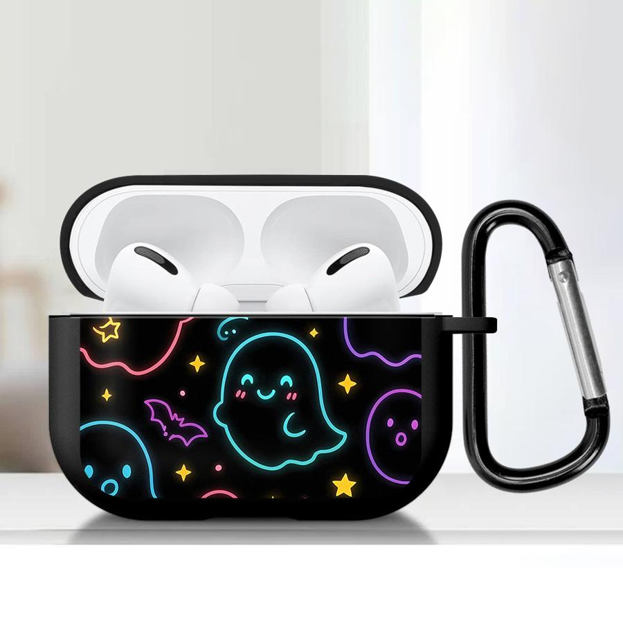 Neon Ghost Print Earphone Cases Cover Case For Airpods Pro Pro2 3 1 4 Pro3 2