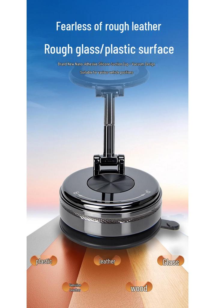 Magnetic Suction Cup Phone Holder for Car Console with Mechanical Arm