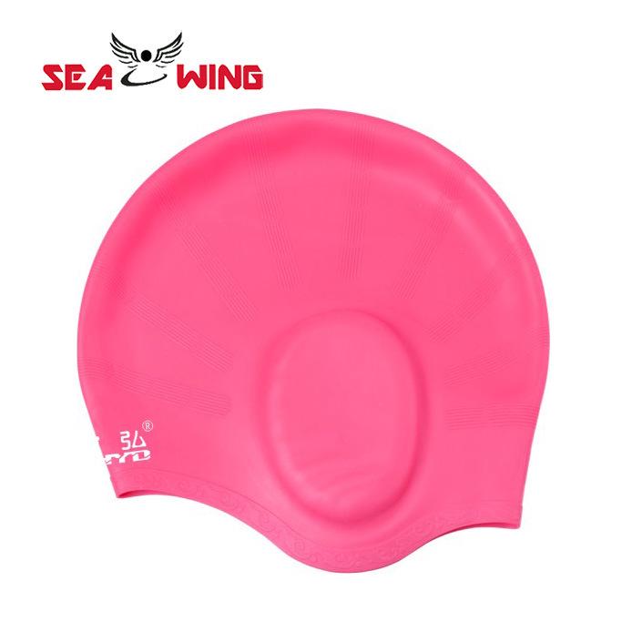 

Великий Водонепроникний Силіконовий Шапочка для Плавання, що Не Тисне, для Чоловіків і Жінок з Довгим Волоссям, Захист Вух, Професійний Дизайн
