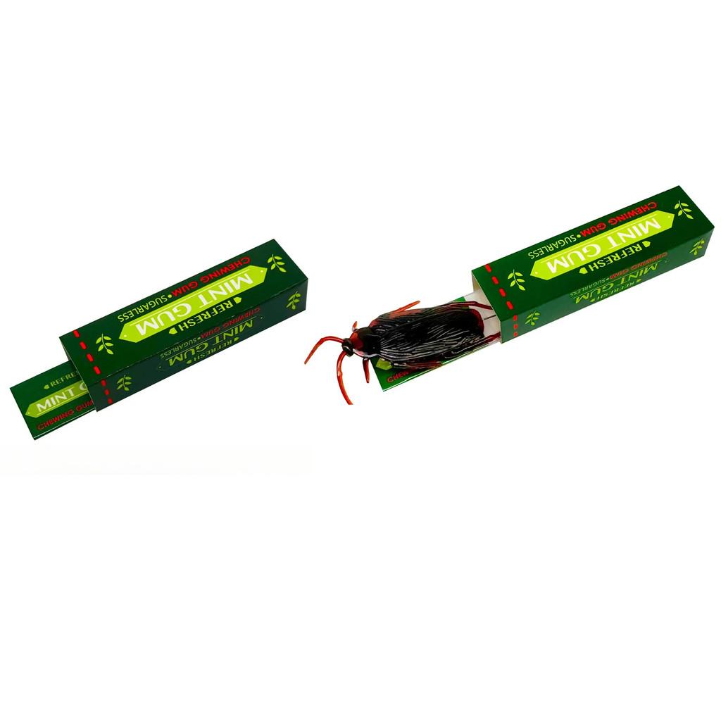 Simulation Cockroach Chewing Gum Creative Novelty Funny Toy Startled DIY Self-installation Halloween Scary Toys for Kid