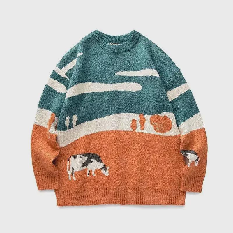 

2023 Autumn/Winter Unisex Retro Knit Sweater – American Fashion Brand L