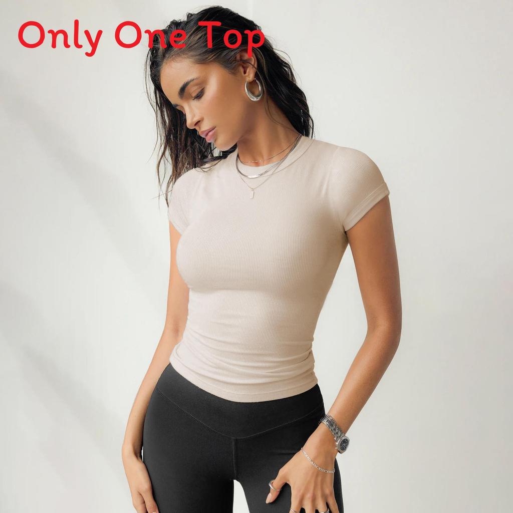 Girl T Shirt With Thick French Knit Ribbing For Streetwear Fashion