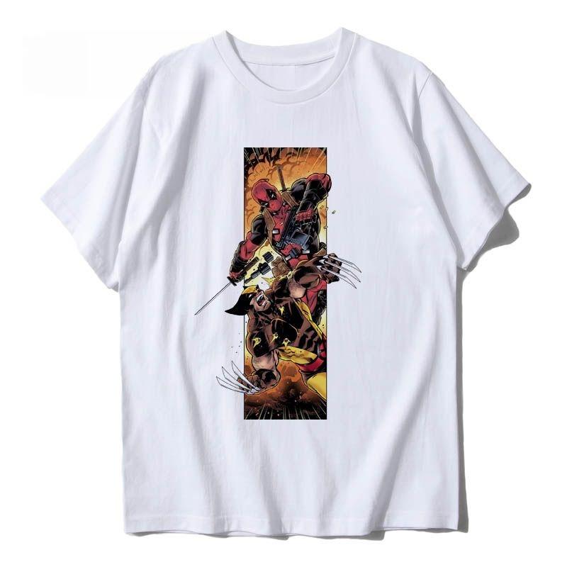 Genuine Deadpool T-Shirt Superhero Deadpool Wolverine Cotton Men's T-Shirt Loose Comfortable Short Sleeve