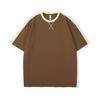 Heavy Short-sleeved T-shirt for Men Pure Cotton American Simple Summer Half-sleeved Round Collar