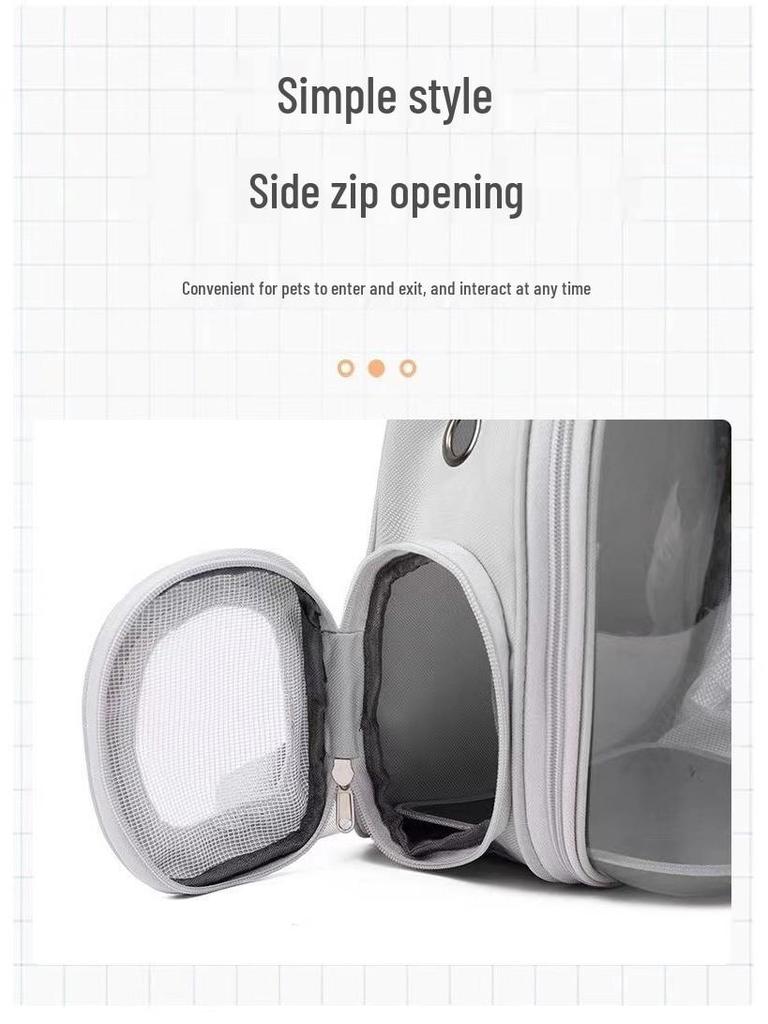 2025 Space Capsule Transparent Cat Backpack - Breathable, Double Shoulder, Portable Pet Carrier for Kittens