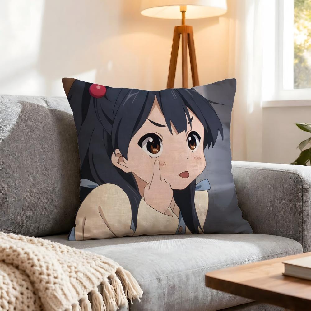 Anime Tamako Market Cushion Cover 1Pcs Decorative Covers Soft Cushion Case For Sofa Couch Decor 40X40 45X45 Pillowcases