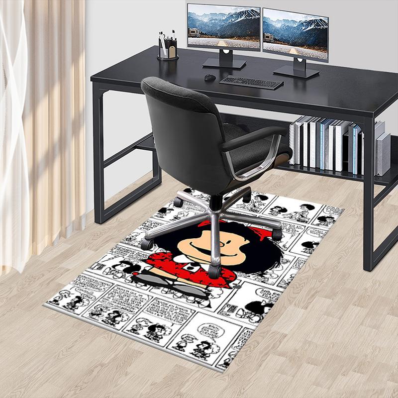 1PC Mafalda Comics Extra Large Non Slip Floor carpet, Office, family, bedroom Large Area Rug Indoor Rugs, Vibrant Colors