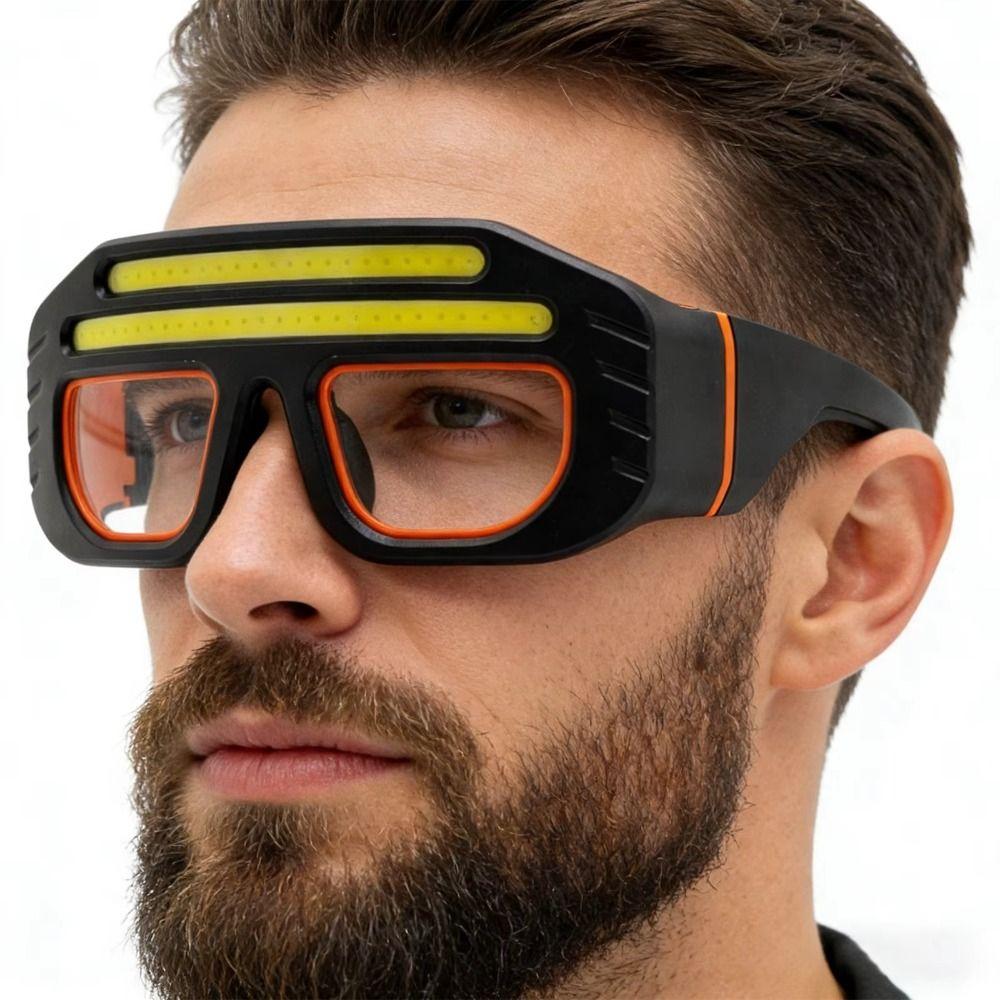 Multi-functional Eyeglass Lamp Type-C Charging Wave Sensor Control LED Flashlight Ultra Light Rechargeable Headlamp for 800mah