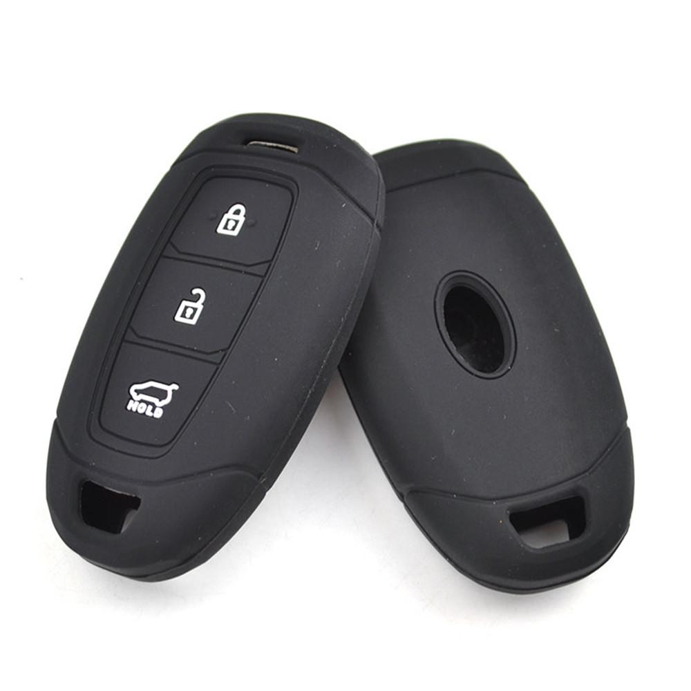 Silicone Car Remote Key Fob Case Cover For Hyundai I30 I35 I40 Kona Azera Elantra Solaris Grandeur Ig Accent Santa Fe