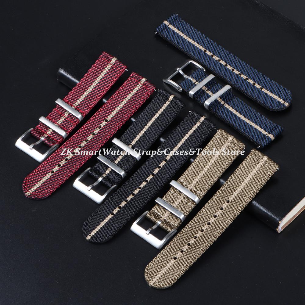 20mm 22mm Nylon Watch Band for Military Sport Quick Release Watch Strap Army Woven Canvas Fabric Replacement Wristband Belt
