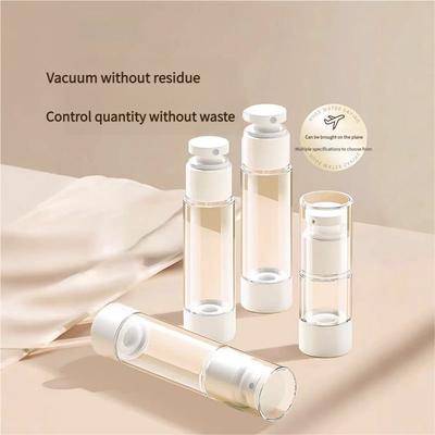 Vacuum Pump Bottles Travel Kit Leak Proof Containers For Lotion Cosmetic Refill 15-50ml Set