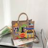 Borsa di Grande Capacità - Borsa a Mano/a Spalla Tote in Stile Vintage - Borsa Monospalla di Nicchia