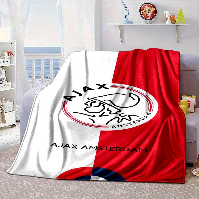 Design Emblema AFC Ajax Coperta Portatile/Coperta Morbida Coperta per Letto Adatta per Viaggi Campeggio Soggiorni Uffici Divani Regali per Fan