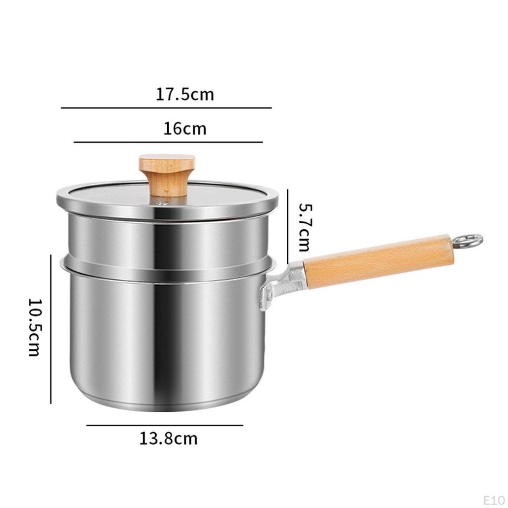10cm Small Pot ,Multipurpose Universal with Lid ,Milk Pan, Long Handle Thickened Sauce Pan ,Cooking