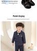 Children's Formal Suit: Flower Boy Autumn-Winter Velvet British Style for First Birthday or Performances.