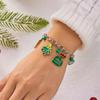 Christmas Red Green Bells Chain Bracelet Deer Bulb Crutch Santa Claus Tree Snowman Wreath Snowflake Bangle Jewelry For Women Men