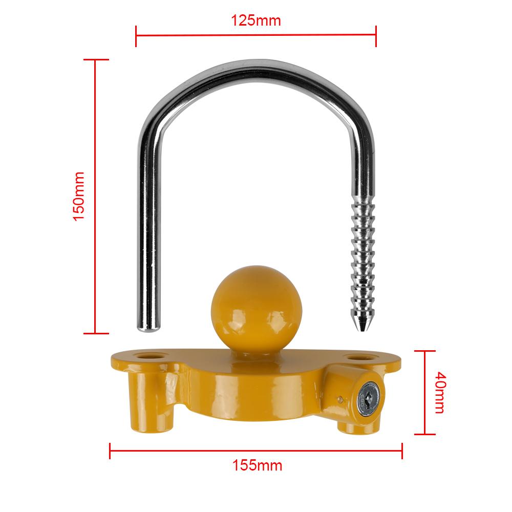 Tow Ball Security Anti-Theft Trailer Coupler Hitch Lock U-Shape Universal Heavy-Duty Adjustable Thread Lock3