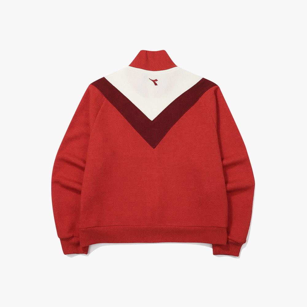 Diadora Montello Knit Track Jacket Red