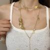 Chinese National Style Golden Flower Waist Chain Female Super Fairy Light Luxury High-End Necklace Bohemian Style With Skirt Belt