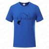 Fashion Fishing ECG T-shirt for Men Funny Design Graphic Y2k Tops Summer Short Sleeve Tees Gift for Fishing Lover Clothing